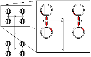 Figure 2 Pre-gate and post gate locations of the fiber samples.