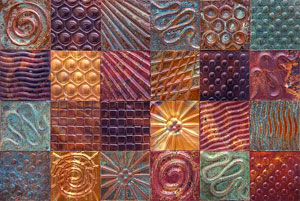 embossed tiles