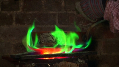 Firing up handcrafted copper cookware.