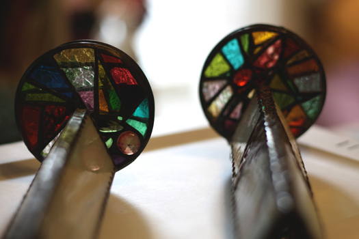 Kaleidoscope stained glass with copper foil