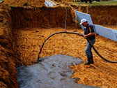 Installation of tubing at the University of Tennessee heatpump site.