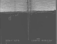 Artificial fatigue crack CVL-machined into a test specimen